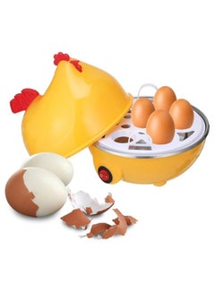Buy Egg Cooker 7 Egg Capacity Electric Egg Cooker for Hard Boiled Eggs, Healthy and Easy, Fashionable and Speedy Poached Eggs, Scrambled Eggs, or Omelets, 350W (Yellow) in Egypt
