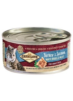 Buy Carnilove, Turkey & Salmon For Adult Cats, 1 box - 12 x 100g in UAE