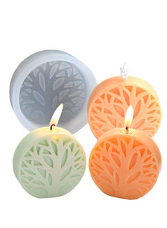 Buy Candle Molds 3d Simple Tree of Life Silicone for Making Resin Pillar Aromatherapy Gypsum Candles Wax Soap Flower Specimen Clay Craft in Saudi Arabia