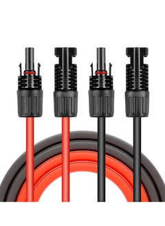 اشتري Solar Panel Extension Cable, Solar Panel Adapter with Female and Male Waterproof Connector, 10FT 10AWG Extension Cord for Power Generation Red, Black في الامارات