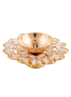 Buy Brass Crystal Oil Lamp for Pooja/ Diya/ Deepak in UAE