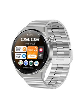 Buy GT3 Max Smart Watch With a full Circular Screen Wireless Charging and Bluetooth Calls Silver color in Saudi Arabia