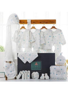 Buy 22 pc Winter & Summer Clothing Combo Gift Set (0-6 months) for Newborn Baby Boy, Girl,Cotton, Fleece, Bodysuit, Blanket, Sleepwear, Pillow, Burp, Hat, Socks, Bib, Mitten in UAE