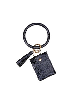 اشتري Wristlet Keychain Bracelet Wallet black في الامارات