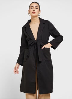 Buy Belted Long Coat in UAE