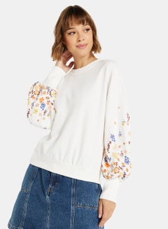Buy Floral Relaxed Fit Sweatshirt in Saudi Arabia