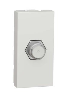 Buy Schneider Electric Tv Socket, New Unica, Mechanism, 1 Module, F-Type, Ip2Xc, White in Egypt