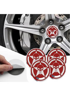 Buy 3D Poster Car Tire Hub Cover - 4 Pieces - 3943 in Egypt