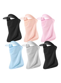 Buy UV Protection Face Cover, 6 Pcs Golf Face Cover for Women Girls Outdoor Balaclava Cooling Hat with Face Cover Breathable Face Scarf Mask for Neck Sun Blocking, Moisture Wicking, Lightweight in UAE