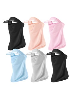 اشتري UV Protection Face Cover, 6 Pcs Golf Face Cover for Women Girls Outdoor Balaclava Cooling Hat with Face Cover Breathable Face Scarf Mask for Neck Sun Blocking, Moisture Wicking, Lightweight في الامارات