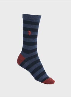 اشتري Logo Print Crew Socks في الامارات