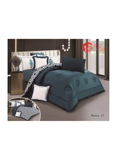 Buy 8 Piece Royal Comforter Set King Size With a Patterned Side and a Plain Side in Saudi Arabia