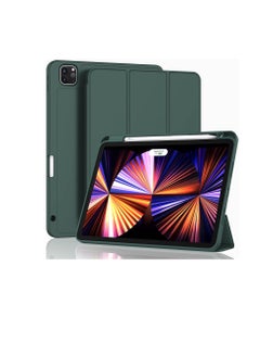 Buy iPad Pro 11 Inch Case 2022(4th Gen)/2021(3rd Gen)/2020(2nd Gen) with Pencil Holder, Smart iPad Case [Support Touch ID and Auto Wake/Sleep] with Auto 2nd Gen Pencil Charging (Midnight Green) in Egypt