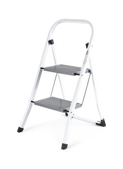 Buy 2-Step Steel Ladder, Grey & White in UAE