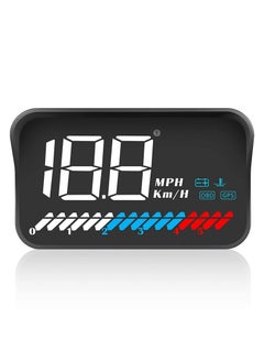 Buy Head Up Display Car Universal Dual System 3.5 Inches HUD, Speedometer GPS Interface, Speed, Engine RPM, OverSpeed Warning, Mileage Measurement, Water Temperature, GPS Mode for All Vehicle in Saudi Arabia