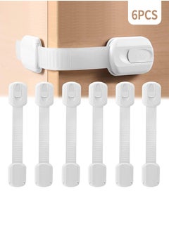 Buy Child Safety Latches (6-Pack) | Cabinet Locks Baby Proofing| Baby Proofing set Strong and adjustable child locks suitable to lock door, fridge, toilet seat, cabinet, drawer, window, and oven in UAE