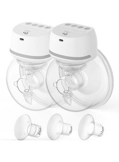 Buy Bellababy Wearable Breast Pumps Hands Free Low Noise, Breastfeeding Double Electric Breast Pumps Comes with 24mm Flanges, 4 Modes & 6 Levels Suction, 2 Packs in Egypt
