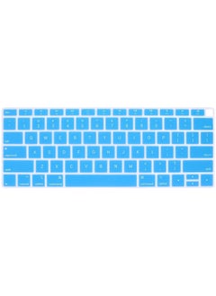 اشتري US Layout English Keyboard Cover for MacBook New Air 13 Inch with Retina Display and Touch ID Model A1932 Release 2018/2019 Aqua Blue في الامارات