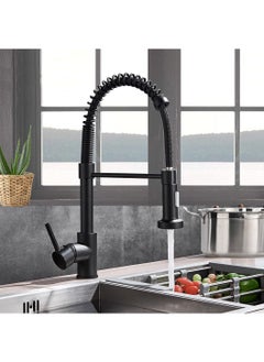 Buy Kitchen Faucet Deck Mounted Tap Mixer 360 Degree Rotation Flow Spray Nozzle Kitchen Sink Hot and Cold Faucets in Saudi Arabia