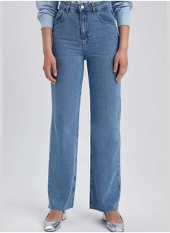 Buy Woman Wide Leg Denim Trousers in UAE