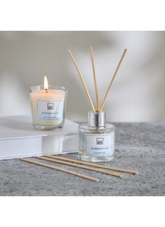 Buy Garden Reed Diffuser and Candle Fragrance Gift Set 5 x 7 x 5 cm in UAE