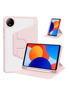 Buy Rotating Case Compatible with Redmi Pad SE 8.7 Inch,360 Degree Rotating Stand Cover, Multi-Angle Viewing Folio Cover with Pencil Holder Pink in Saudi Arabia