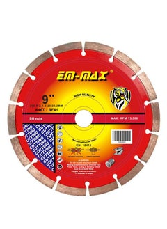 Buy Em-max Diamond Cutting 9 inch Disc with Galvanized Blade for Cutting and Grinding Granite, Marble, Tile, Natural Stones in Saudi Arabia