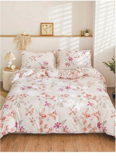 Buy Bedding set without Filler, Pink Leaves Design in UAE