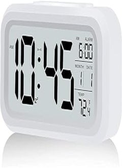 اشتري Led screen with smart night light, snooze, date, 12/24h, (white) في مصر