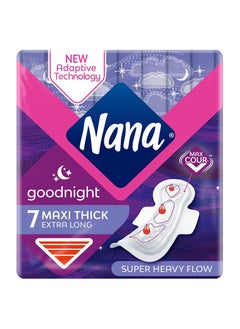 Buy Nana Maxi Goodnight Wings Pads, 7 Count in UAE