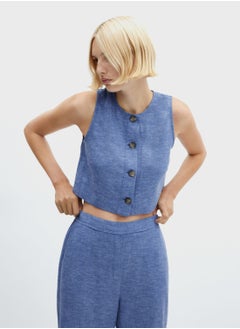 Buy Button Down Crop Top in UAE