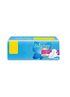 Buy Stayfree Stay Secure XL Ultra Thin Dry Cover Sanitary Pads For Women in UAE