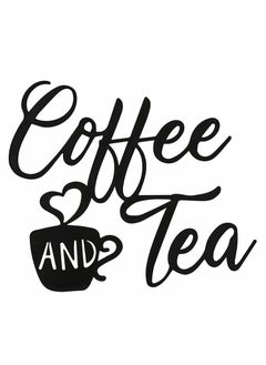 Buy Coffee Sign and Tea Bar Kitchen Decor with Cups Hanging Wall Art Black Cup for Home Office Farmhouse 12x10.2Inch in Saudi Arabia