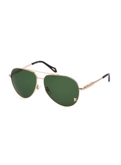 Buy Unisex Aviator Shape  Stainless steel Sunglasses SJC029 600349 - Lens Size: 60 Mm - Shiny Rose Gold With Sandblast in UAE