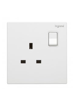 Buy 13A Switch Socket 1Gang Galion White in UAE