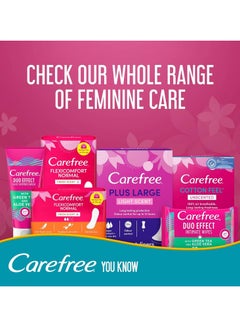 Buy CAREFREE Panty Liners, Cotton, Unscented, Pack of 56 in Saudi Arabia