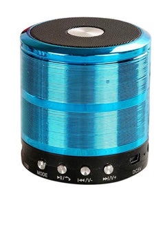 Buy Mini Portable Music Speaker (WS-887) - Wireless Bluetooth Connection (5W) (Blue) in Egypt