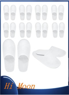 اشتري 10-Pairs Disposable Bath Slippers White， Anti Slip Slippers for Hotels, Homes, and Guests في الامارات