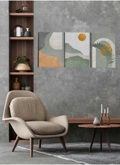 Buy Set Of 3 Framed Canvas Wall Arts Stretched Over Wooden Frame, Tree and Moon Paintings, For Home, Living Room, Office Decor in Saudi Arabia