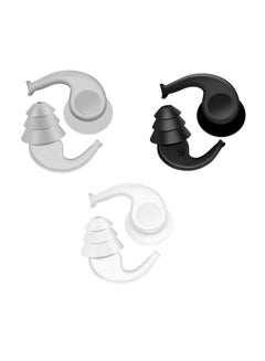 Buy 3 Pair Ear Plugs for Sleep, Soft Silicone Earplugs Noise Cancelling Ear Plugs Reusable Ear Plug for Sleeping Waterproof Ear Tips Sound Reduction Earbuds for Travel Shooting Motorcycle Concert Swimming in UAE