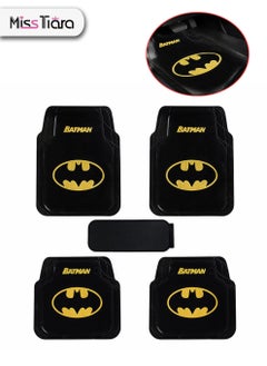 Buy 5-Piece Latex Universal Fit Car Mat Set with Batman Theme Pattern in UAE