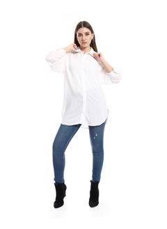 Buy Long Sleeves Solid Pattern Buttons Shirt _ White in Egypt