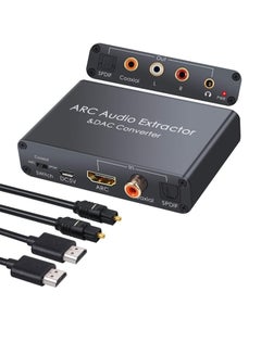 اشتري Digital to Analog Audio Converter,HDMI ARC Audio Extractor HDMI Audio Return Channel,with Digital HDMI Optical SPDIF Coaxial and Analog 3.5mm L/R Stereo Audio Converter,Coaxial to 3.5mm and RCA في السعودية