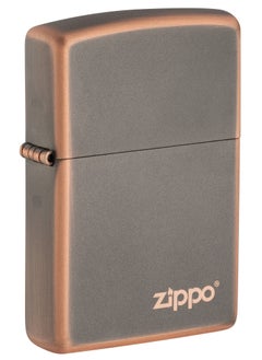 Buy Zippo 49839ZL 49839 Rustic Bronze Zippo Logo Windproof Lighter in UAE