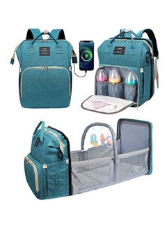 Buy New Style Multifunctional Portable Mommy Bed Backpack With Mosquito Net For Baby (Blue) in Saudi Arabia