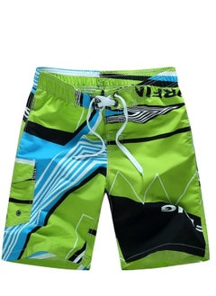 اشتري Men With Monogram Beach Shorts Green في الامارات