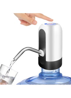 اشتري 5 Gallon Water Bottle Pump, USB Charging Portable Electric Water Pump for 2-5 Gallon Jugs Water Dispenser for Office Home Camping Kitchen etc. White في السعودية