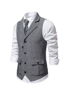 Buy New Retro Lapel Suit Vest in Saudi Arabia