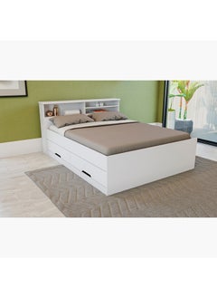 Buy Londrina Queen Bed With Storage 171 x 97 x 226cm in Saudi Arabia