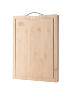 Buy Bamboo Cutting Boards For Kitchen Wooden Cutting Board For Chopping Meat, Vegetables, Fruits, Cheese, Knife Friendly Serving Tray With Handles 40X30CM in UAE